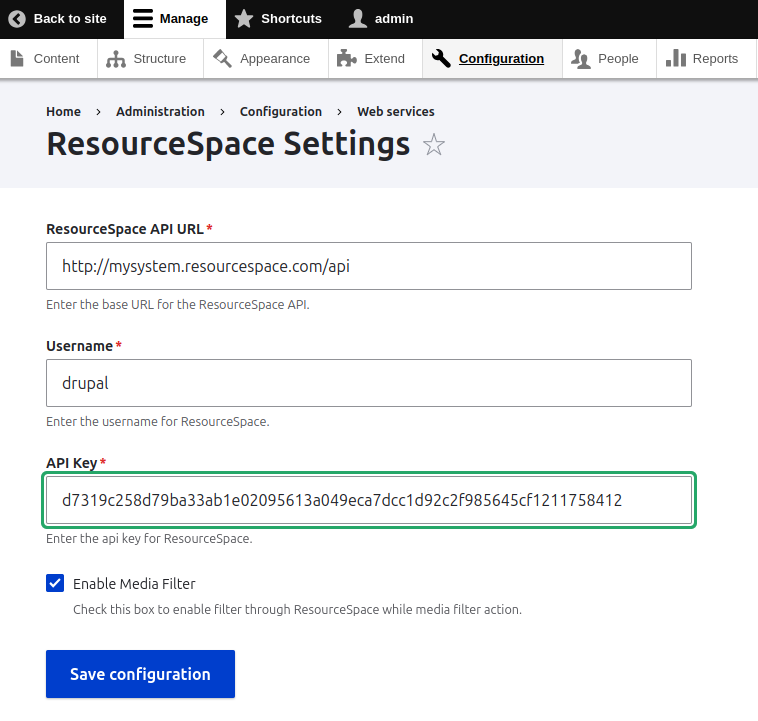 Drupal configuration